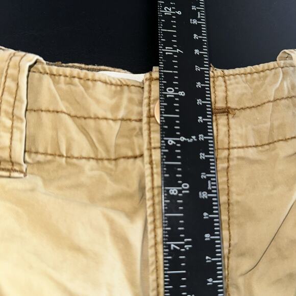 VTG Abercrombie Fitch Mens 30 Tan Paratrooper Cargo Belted Baggy Prep Y2K Shorts - Picture 6 of 7